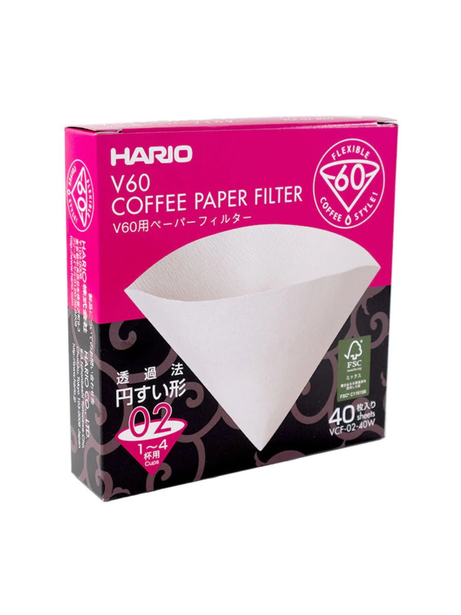 HARIO V60-02 Filters (40-Pack) - Biodynamic Coffee
